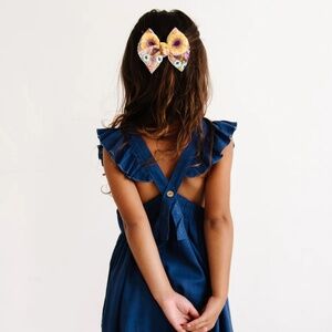 NEW Toddler Open X back cotton ruffle romper 5T. 100% cotton